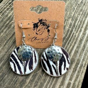 Zebra Print Earrings